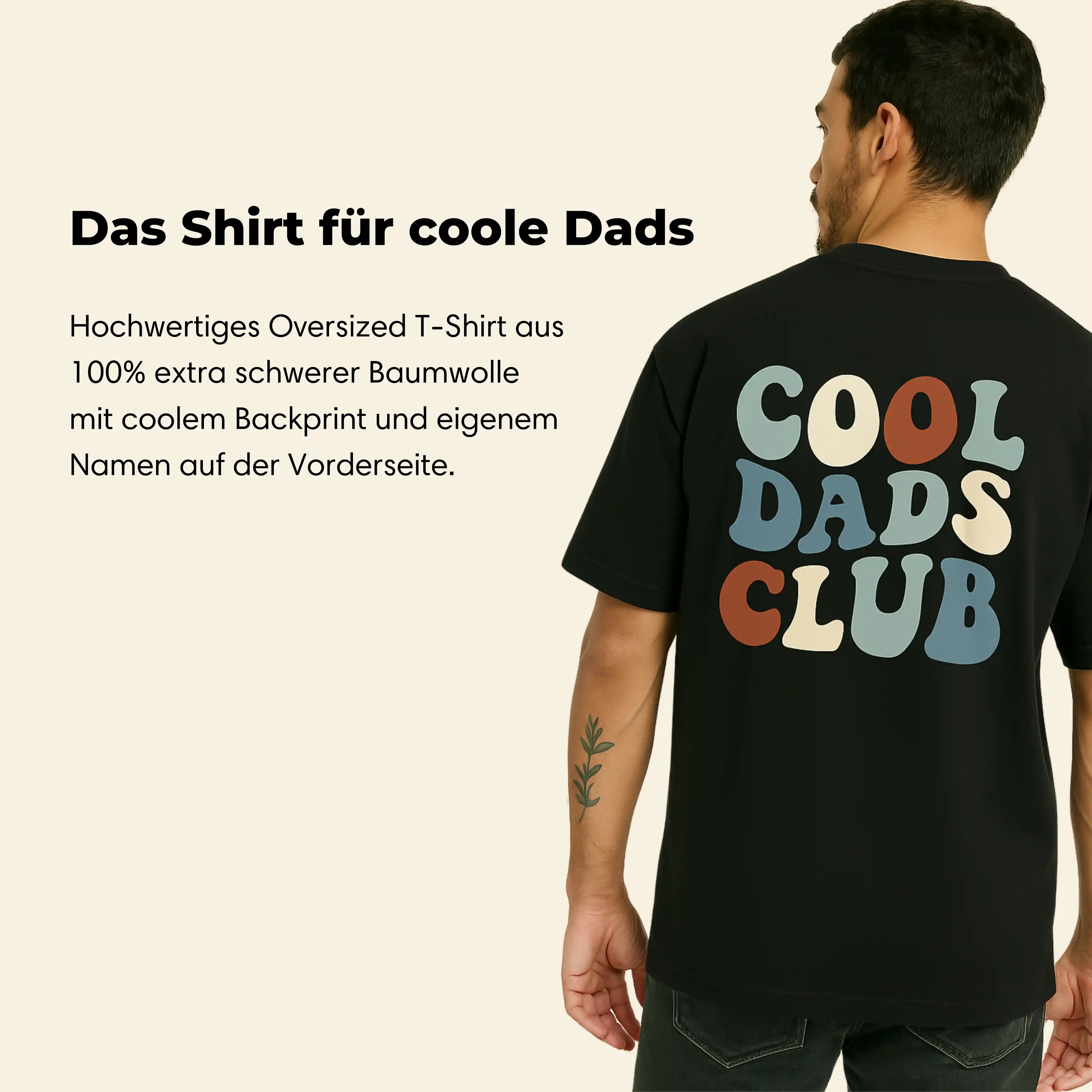 “Cool Dads Club Retro” - Personalisiertes Heavy Cotton T-Shirt