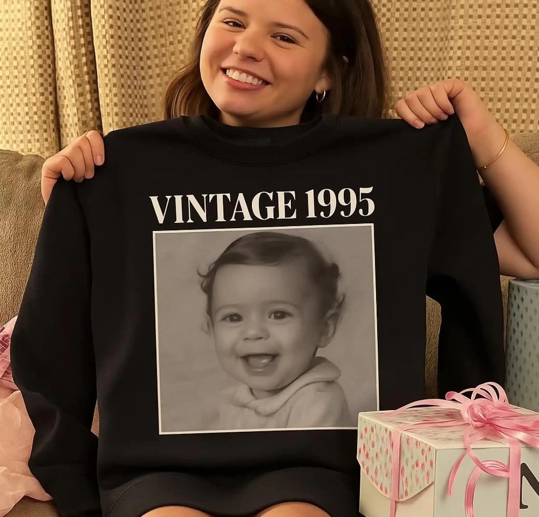 „Vintage Foto“ - Personalisiertes Sweatshirt mit Fotos