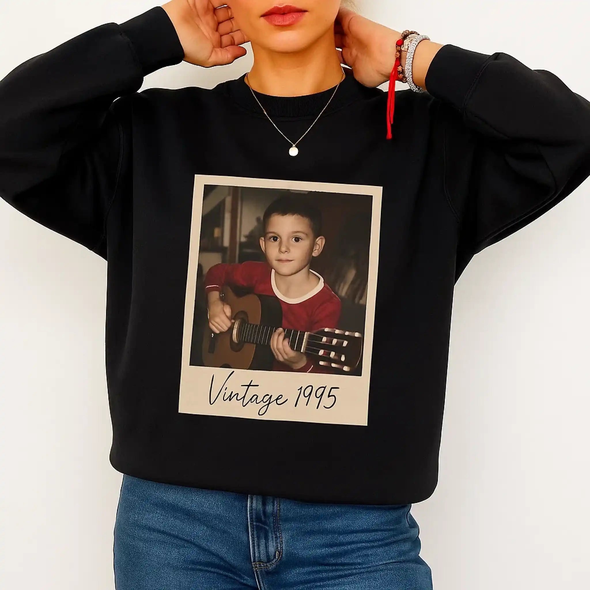 „Vintage Foto“ - Personalisiertes Sweatshirt mit Fotos