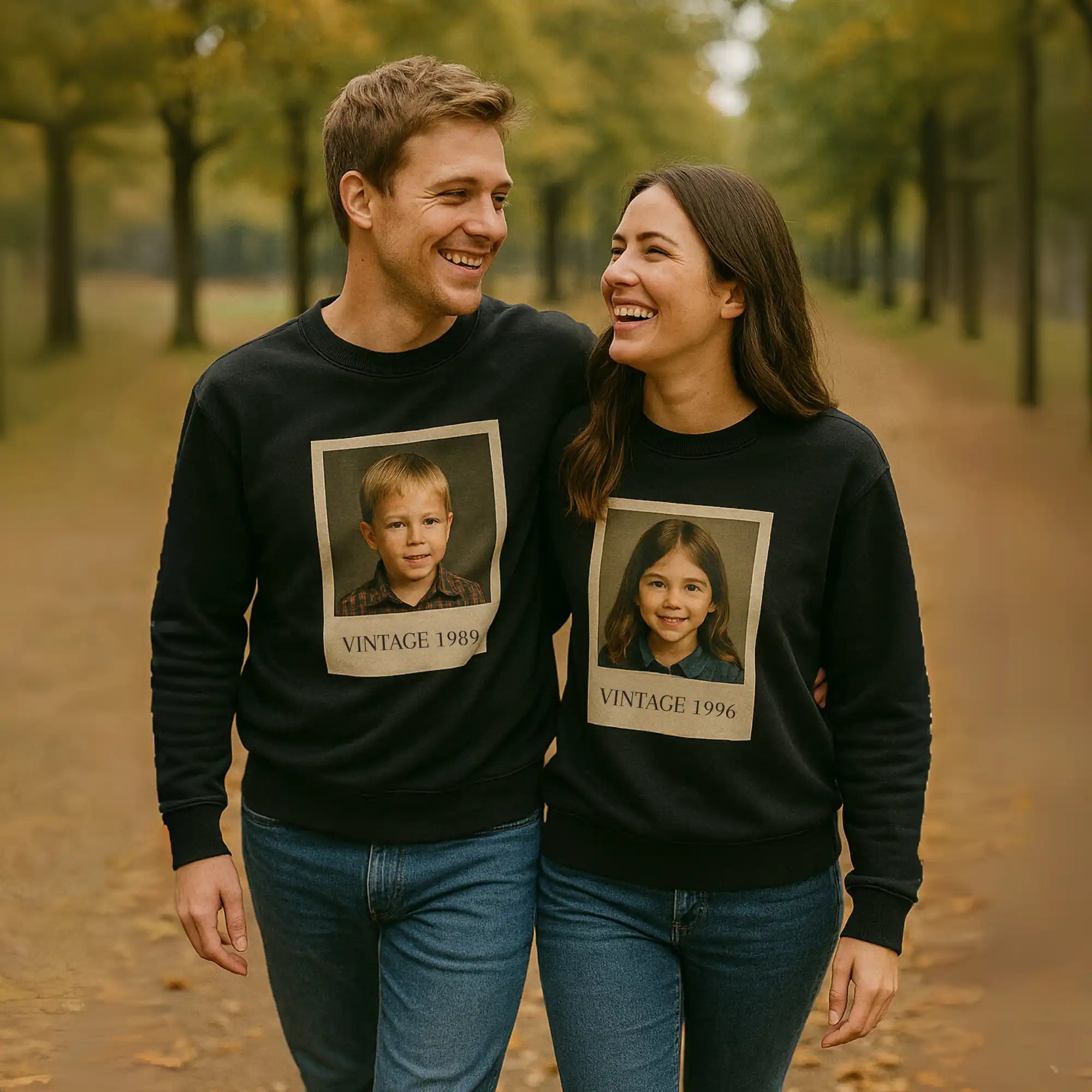„Vintage Foto“ - Personalisiertes Sweatshirt mit Fotos