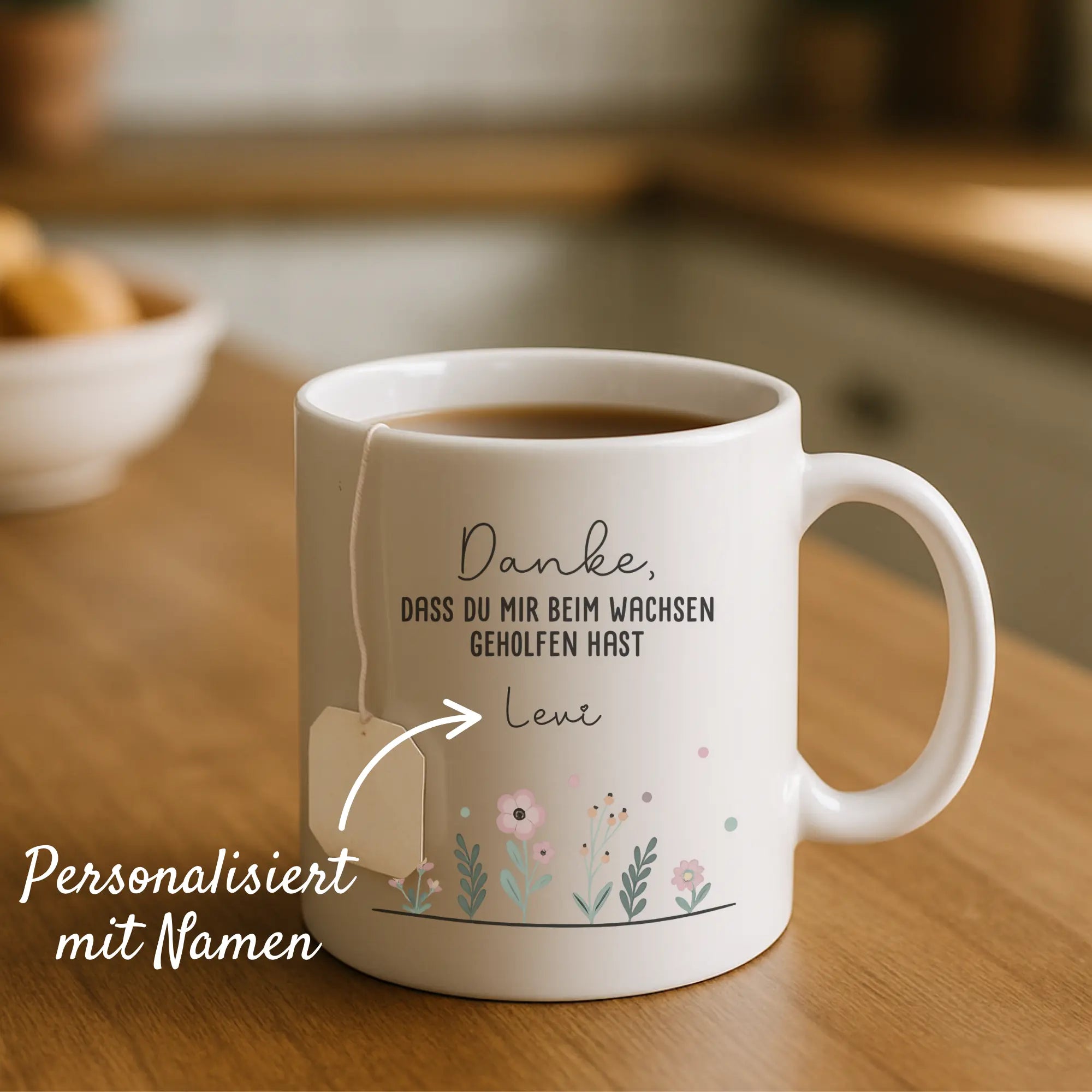 "DANKE“ - Personalisierte Tasse mit Widmung