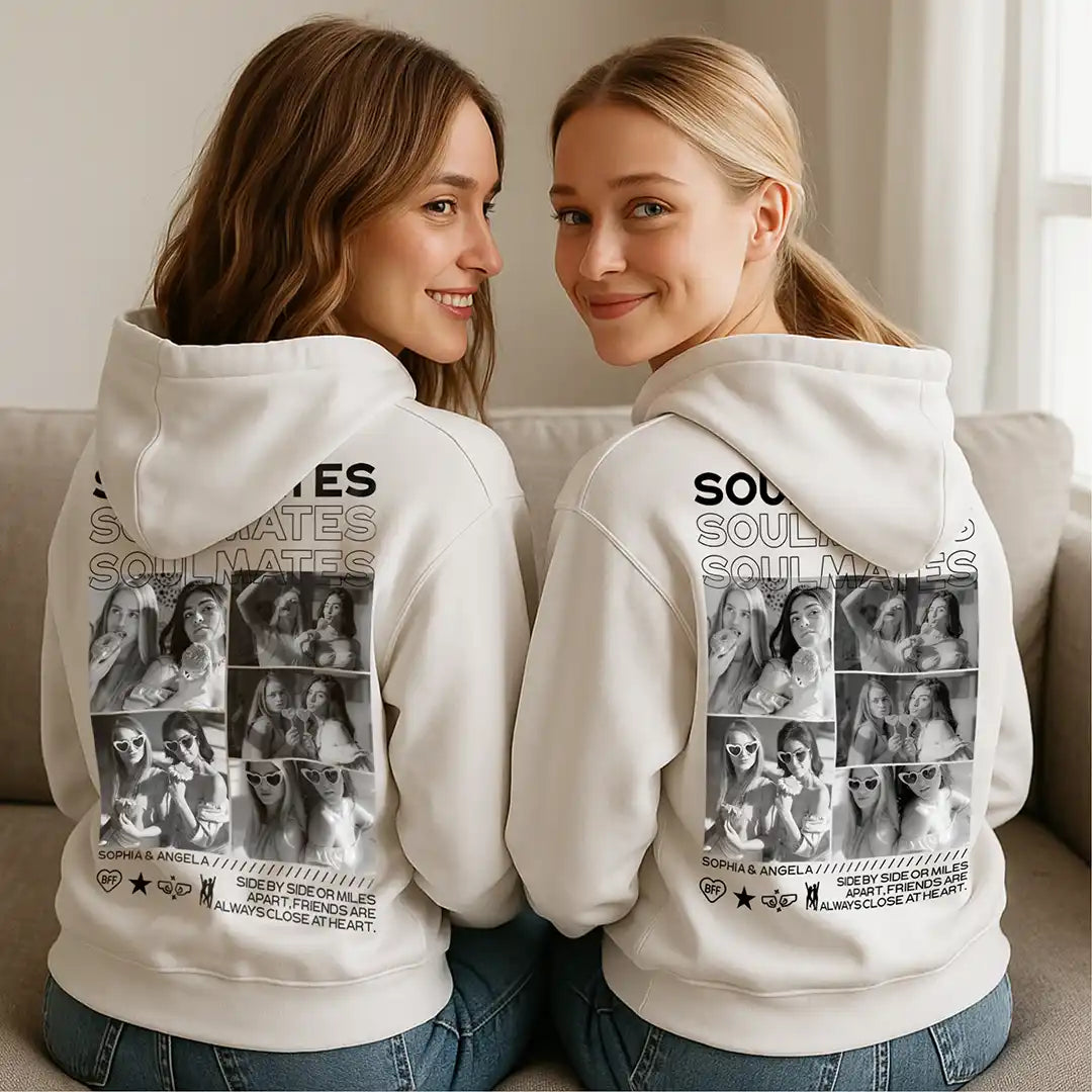 "BESTIES” - Personalisierter Hoodie mit Foto