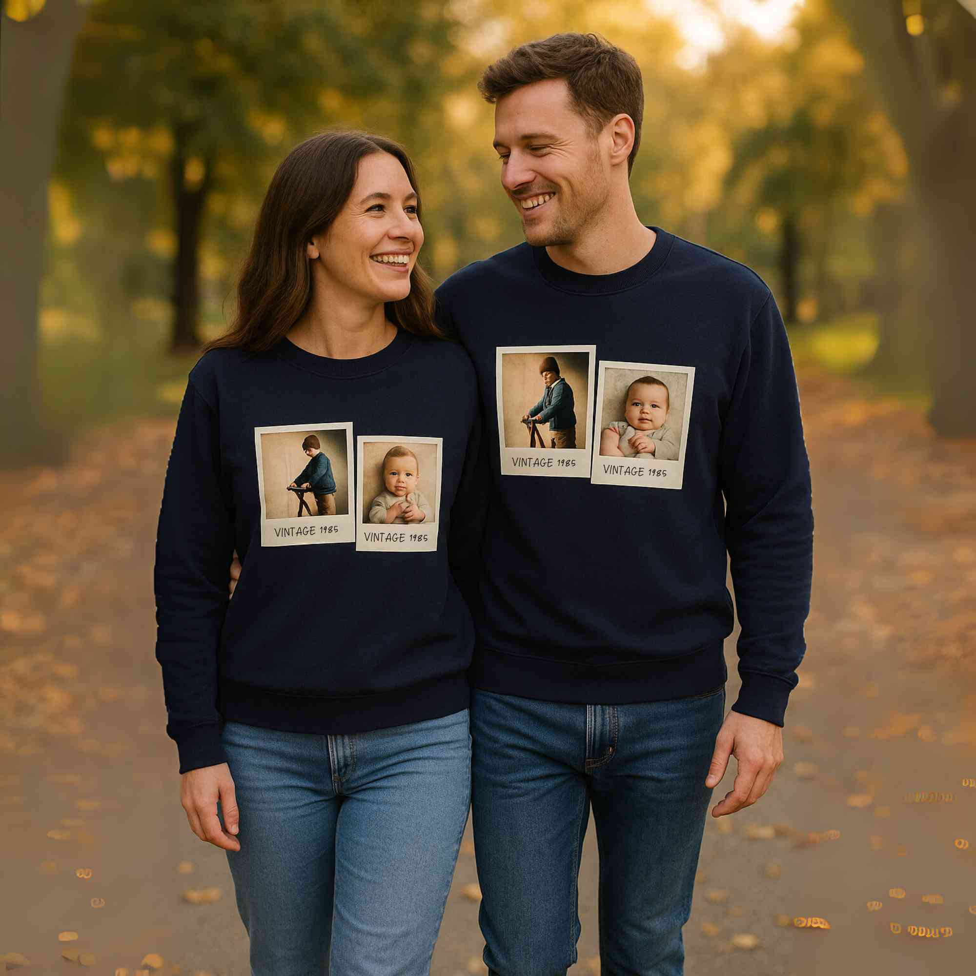 „Vintage Foto“ - Personalisiertes Sweatshirt mit Fotos