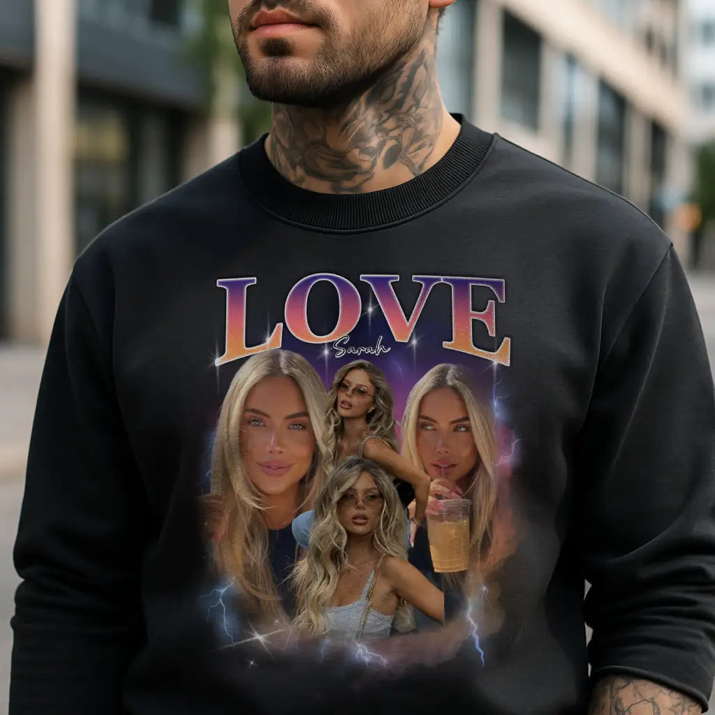 “WIFEY” - Personalisiertes Vintage Bootleg Sweatshirt