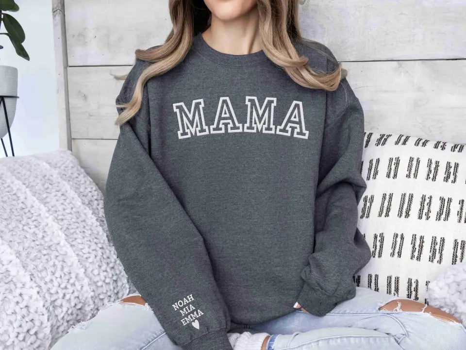 Personalisiertes Mama-Sweatshirt mit Kindernamen