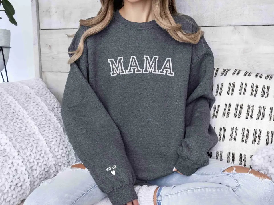 Personalisiertes Mama-Sweatshirt mit Kindernamen