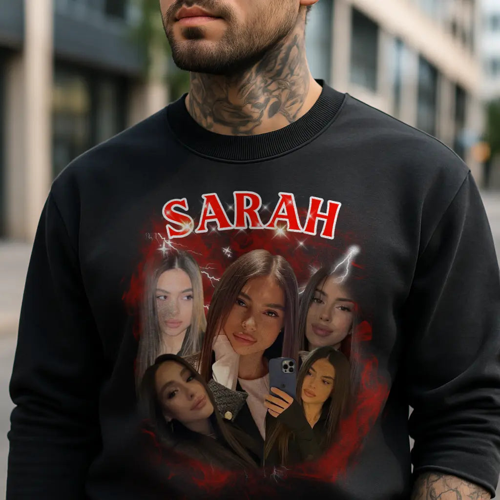 “WIFEY” - Personalisiertes Vintage Bootleg Sweatshirt