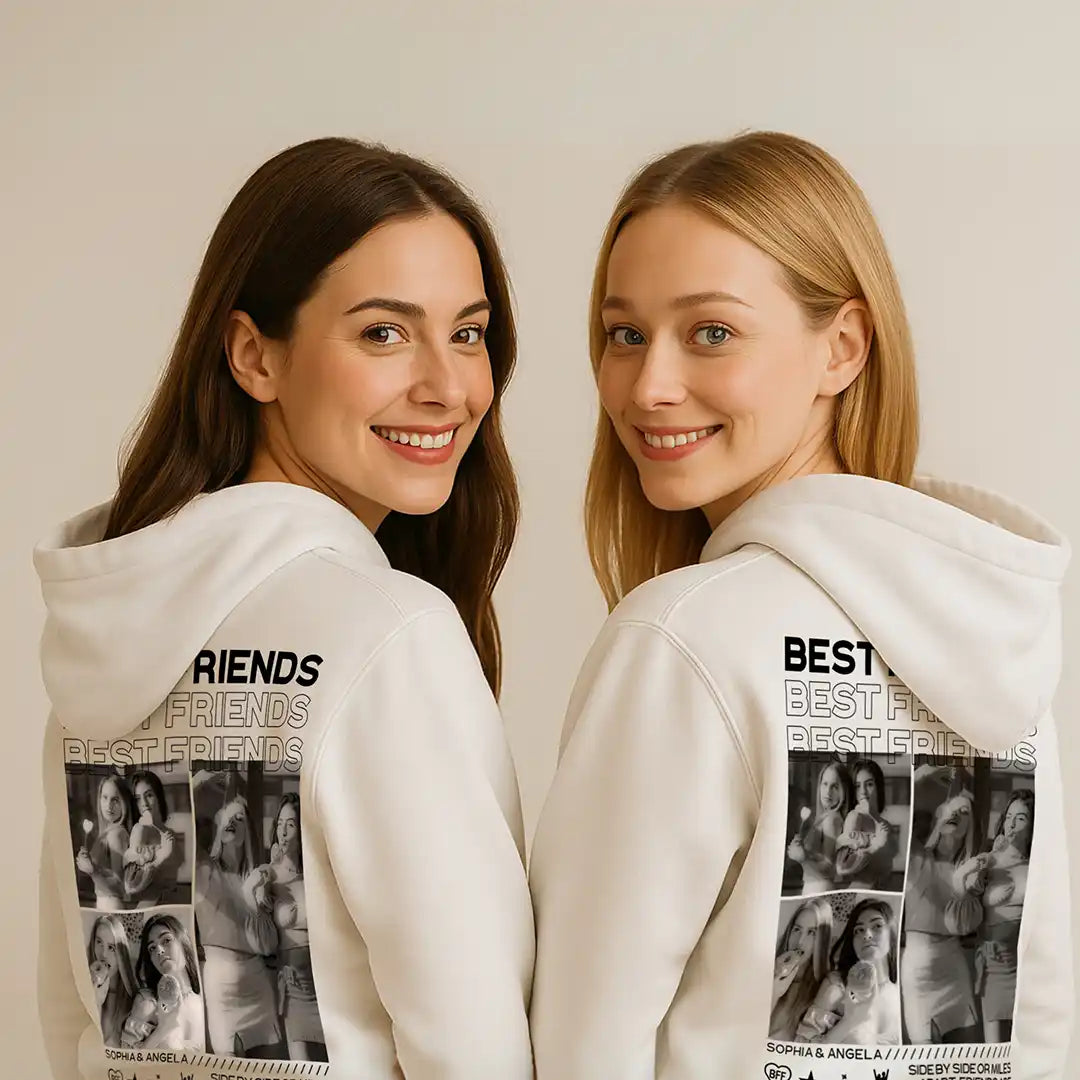 "BESTIES” - Personalisierter Hoodie mit Foto