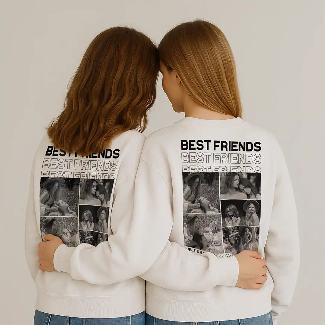 "BESTIES” - Personalisiertes Sweatshirt mit Foto