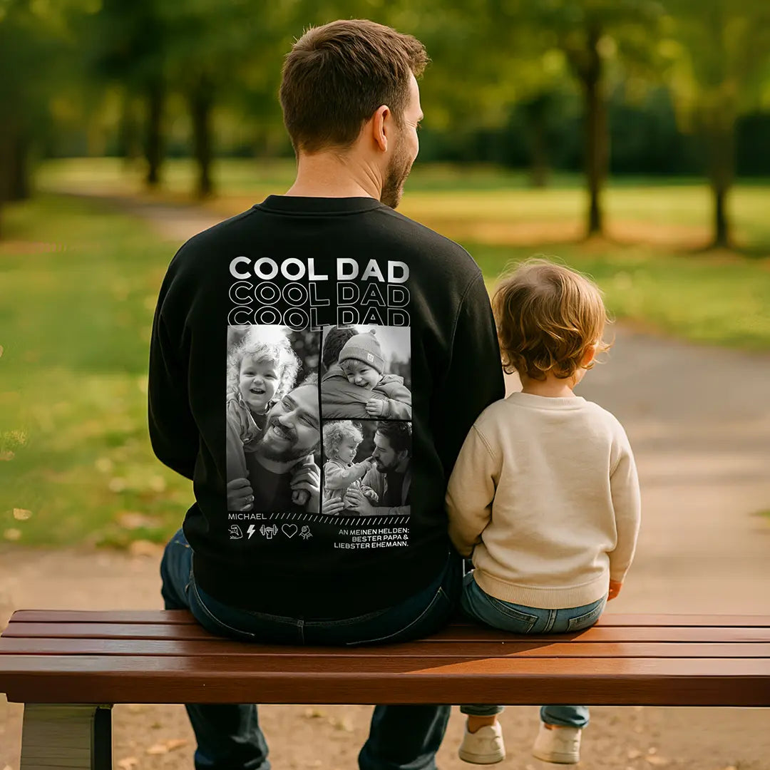 “Papa” - Personalisiertes Sweatshirt mit Fotos