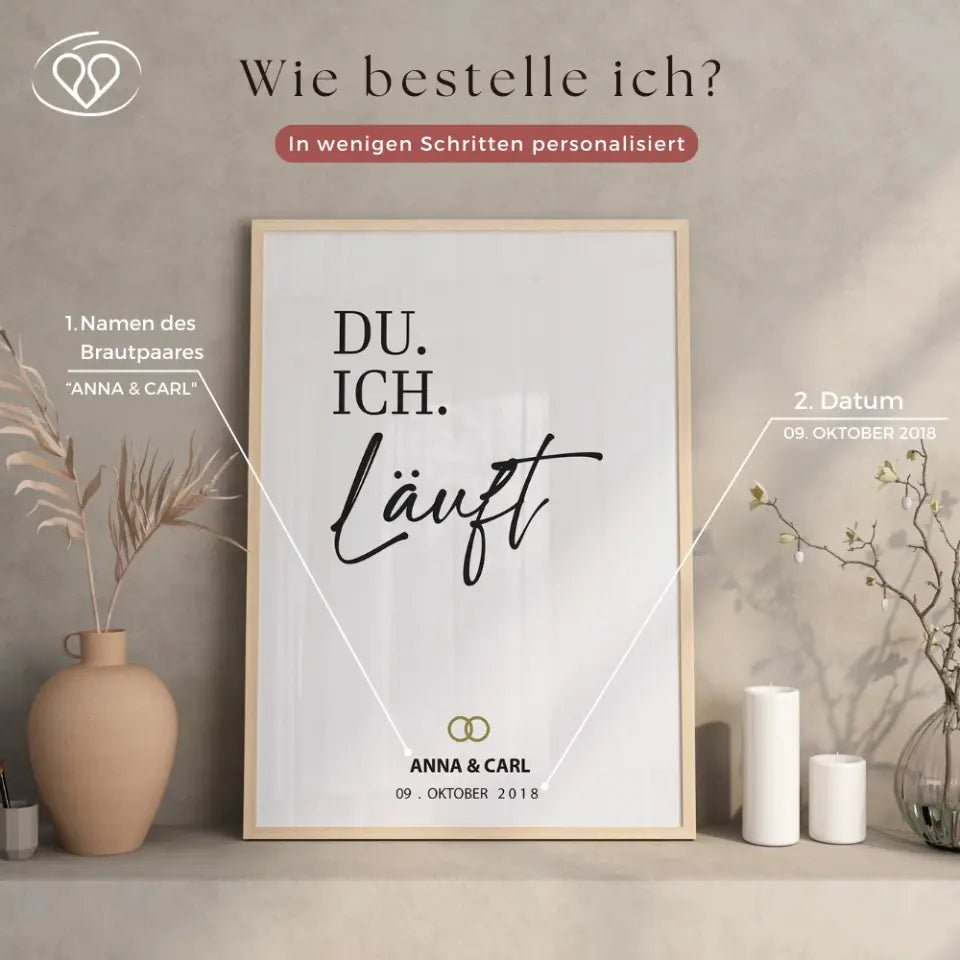 "DU ICH" - Poster - Wellentine.de