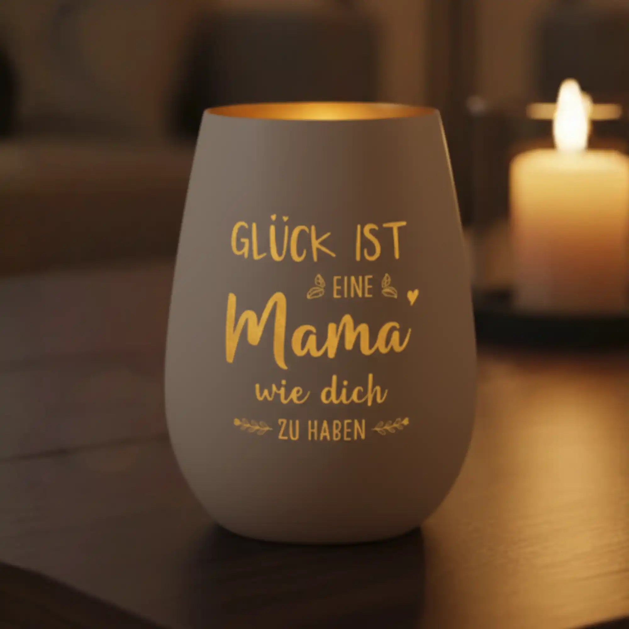 "GLÜCK IST" - Windlicht