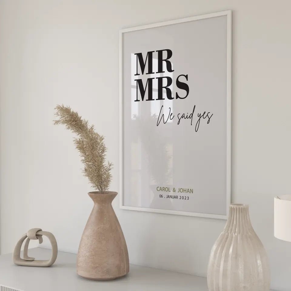 "Mr & Mrs" - Poster - Wellentine.de