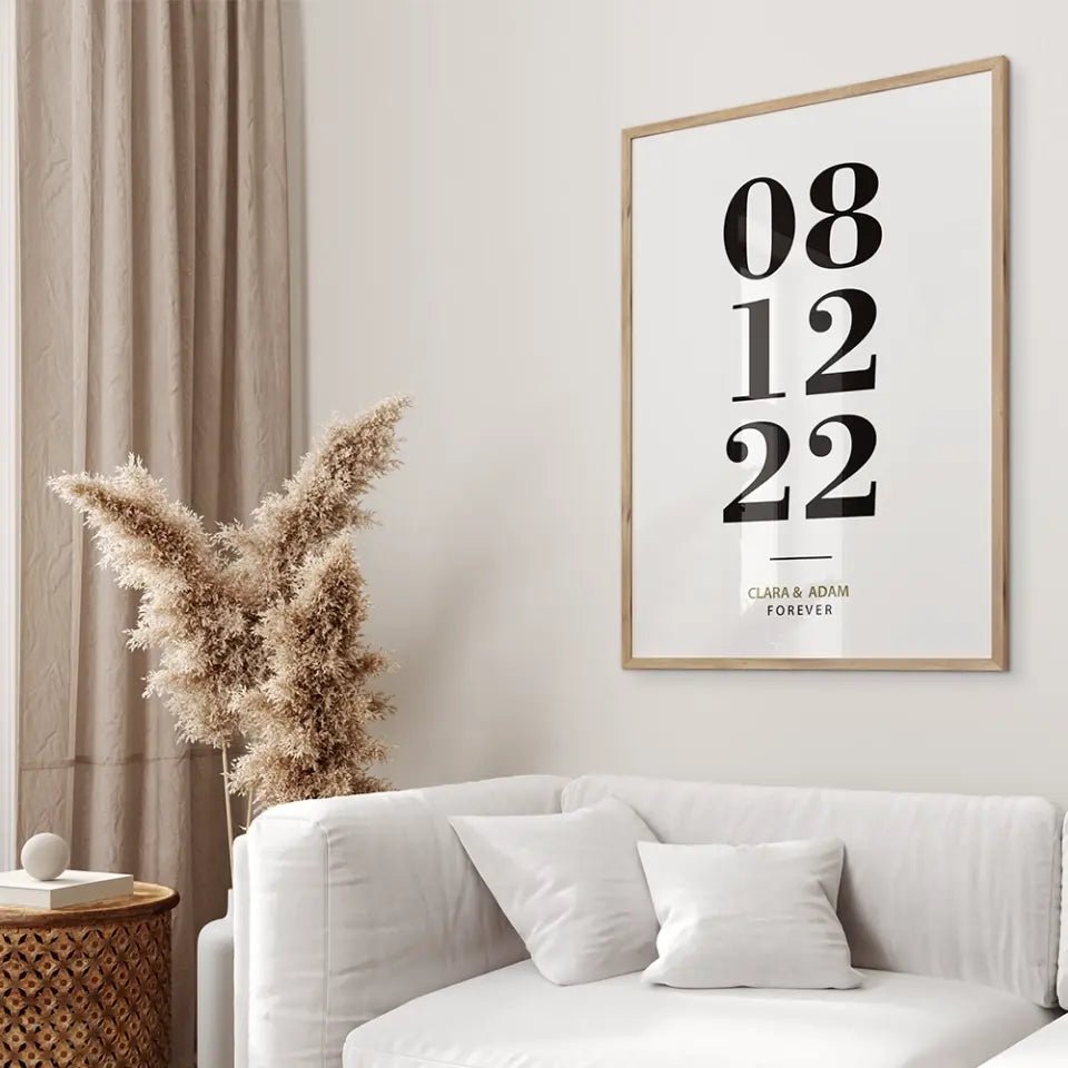 "Unser Datum" - Poster - Wellentine.de